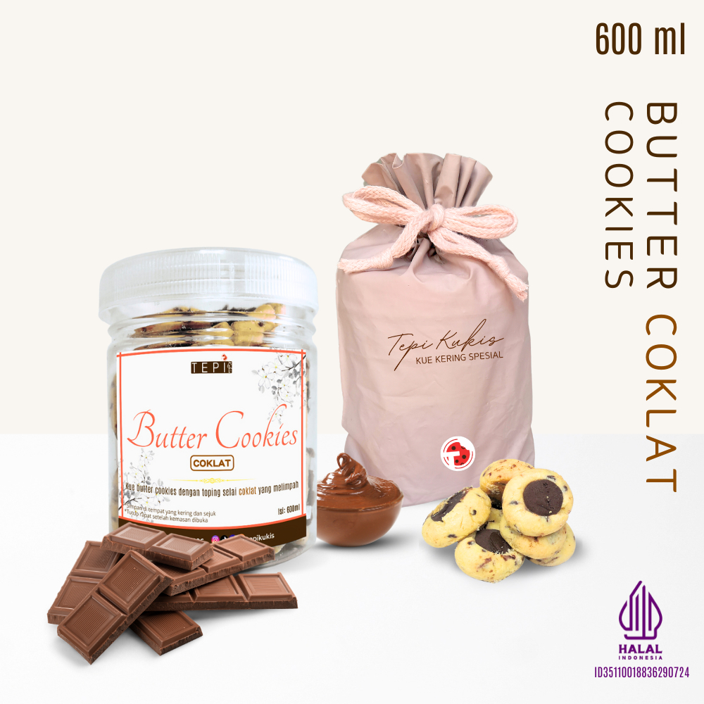 

Kue Butter Cookies Coklat Toples 600ml