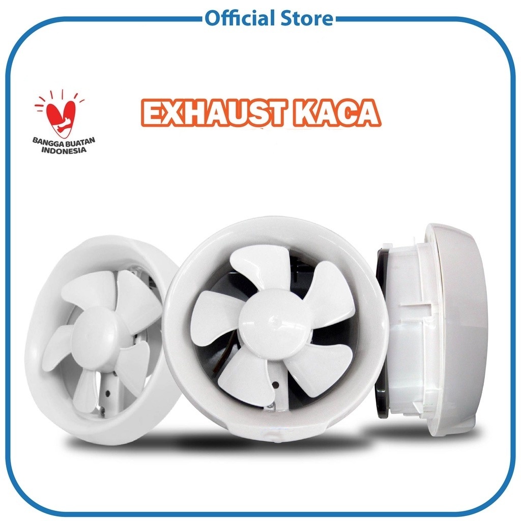 Hexos Bulat Dinding 6Inch / Exhaust Fan Tembok / Penydeot Udara Kamar Mandi / Hexos original 6in