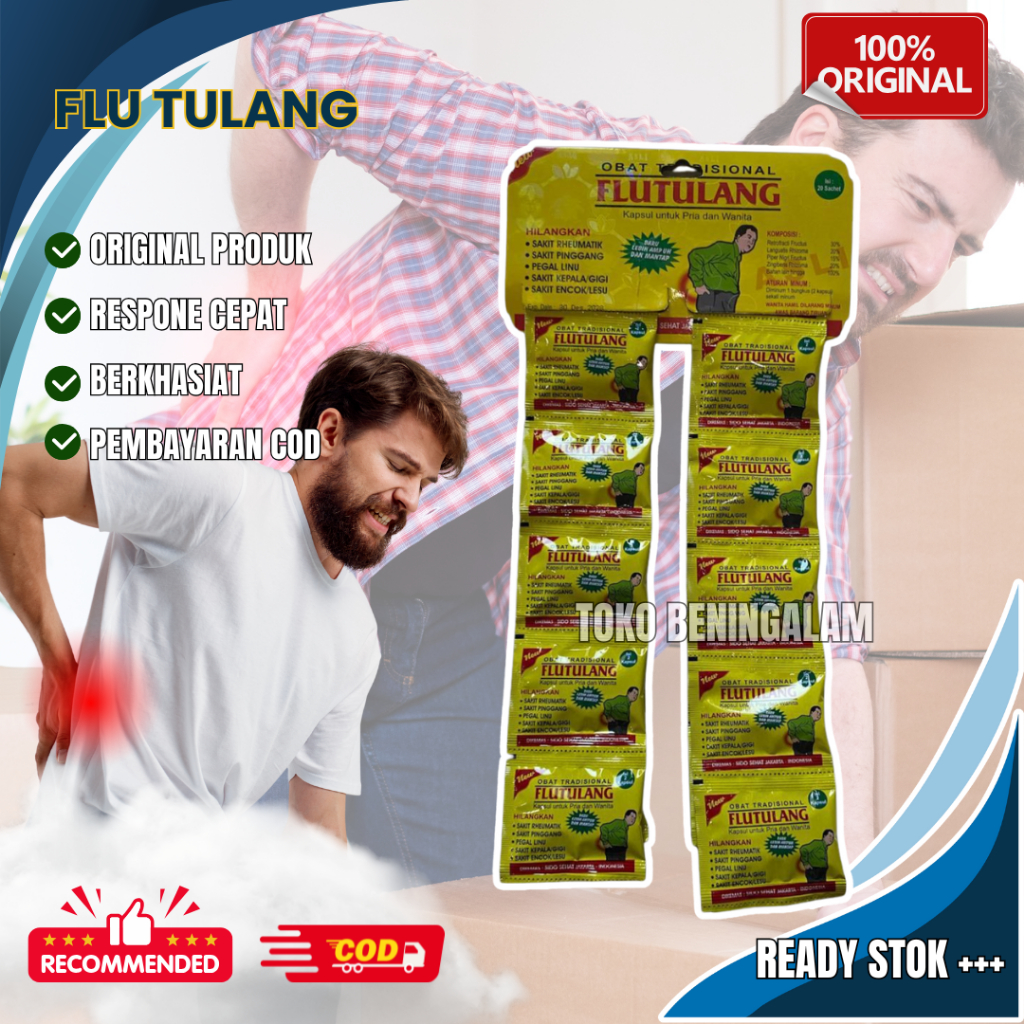 

Flu Tulang Kapsul Original 20 Sachet Asli 100%