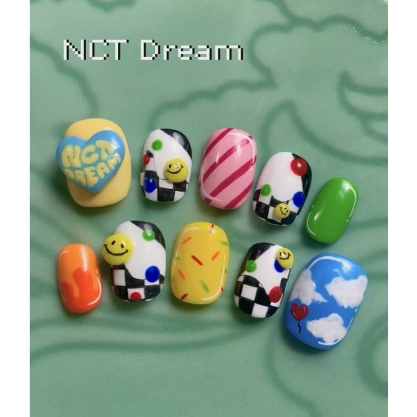 NCT DREAM COLORFULL PRESS ON NAILS