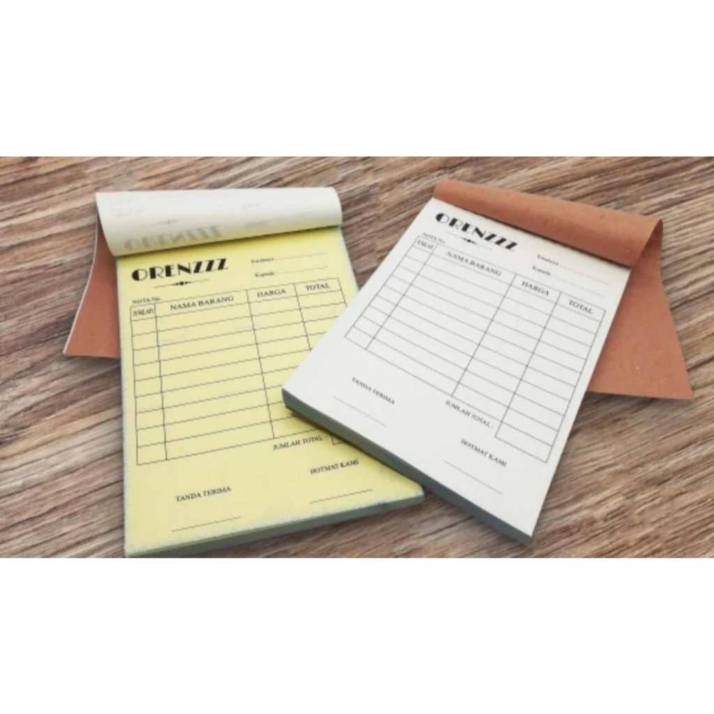

Nota Custom Folio Ukuran 21x32 cm | 1 Ply | Paket Isi 10 Buku Free Desain Cetak | Proses 7 Hari