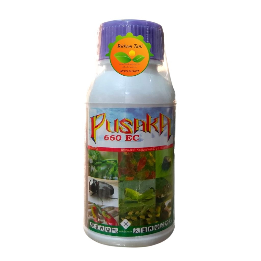 insektisida pusaka 660 ec kemasan 80 ml - pembasmi kumang, lalat buah