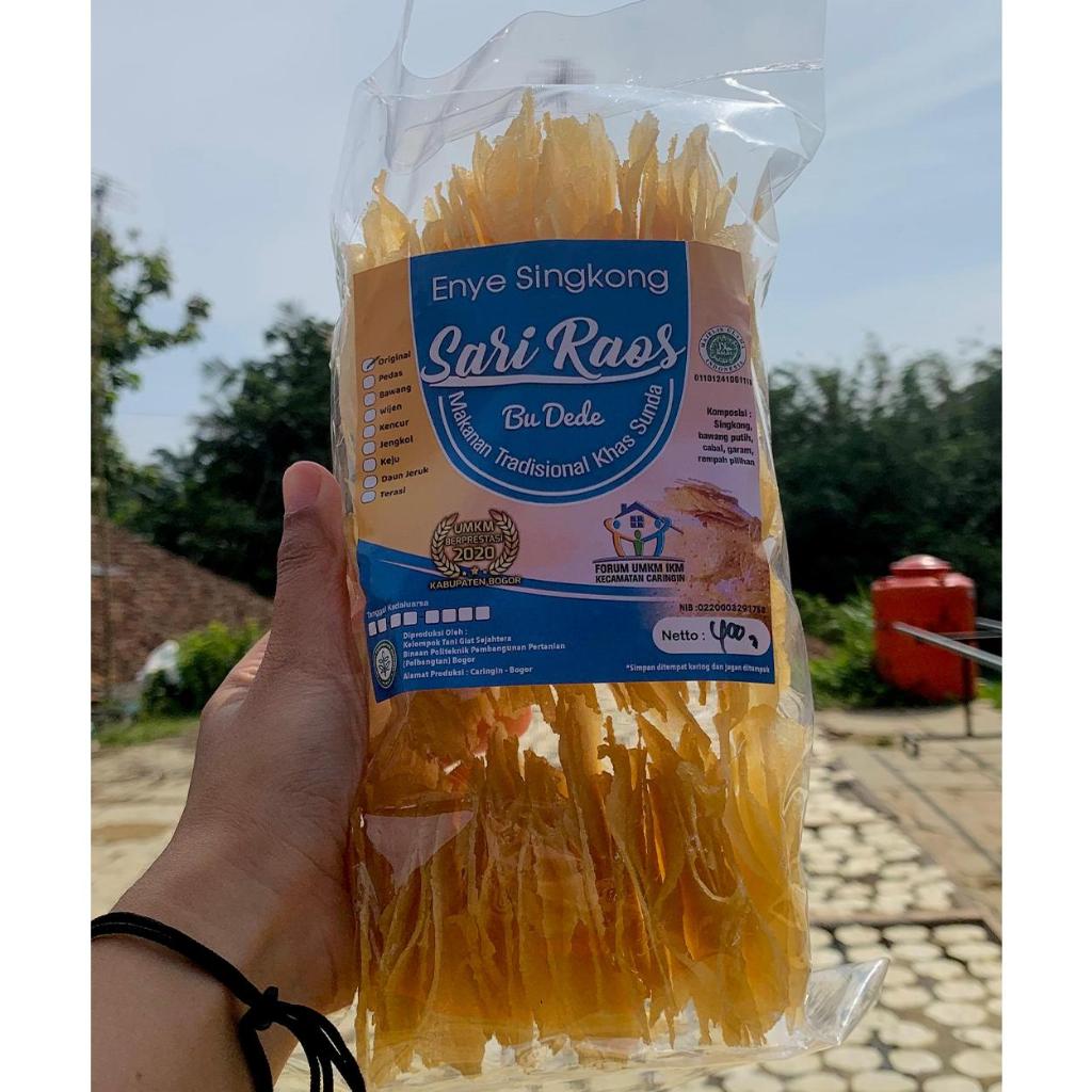 

Enye Singkong Sariraos Bu dede - SIAP Goreng (Rasa Original-Pedas-Kencur-Bawang)