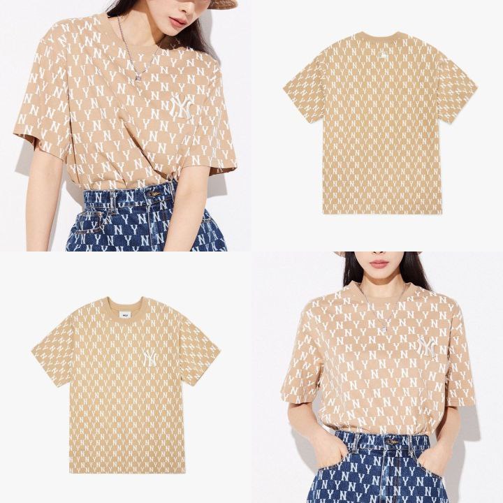 [Original]MLB NEW BASIC MONOGRSM ALLOVERT TSHIRT