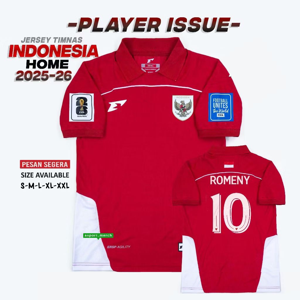 JERSEY TIMNAS INDONESIA PLAYER ISSUE 2025/2026  JERSEY TIMNAS INDONESIA PLAYER ISSUE JERSEY TIMNAS T