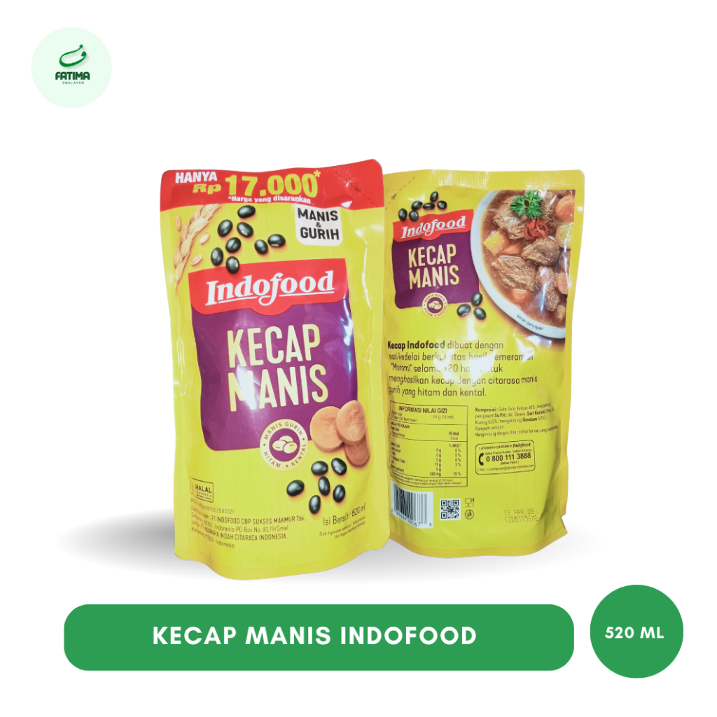 

Kecap Manis Indofood kemasan 520 ml