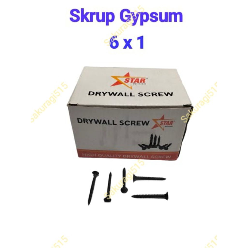 Sekrup Gypsum 6×1 Star Fansteners Drywall Screw