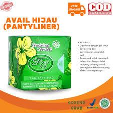 Avail Hijau | Avail Pantyliner Hijau | Pembalut Herbal Avail | Sanitay Pad - Per Pcs