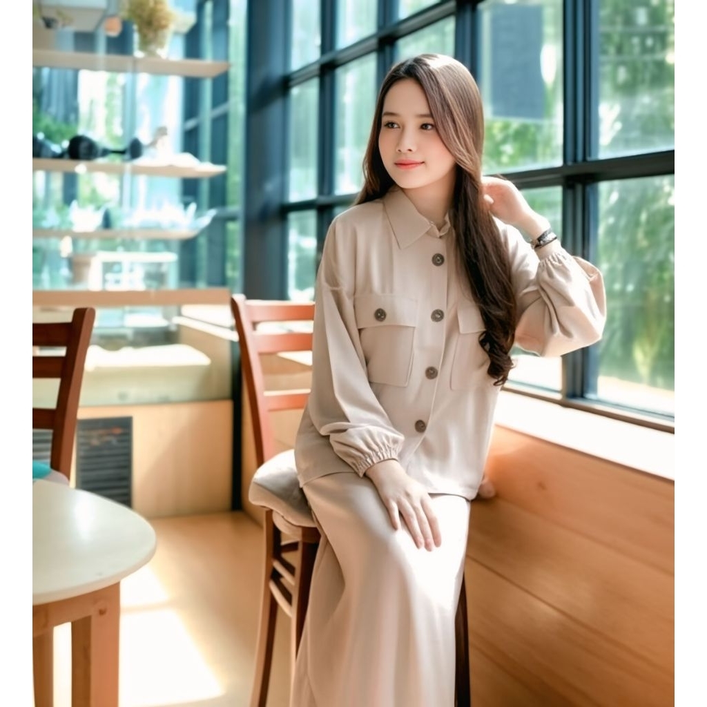 Lexy Fashion Youris One Set Fashion Muslim Wanita Kekinian Pakaian Muslim Wanita