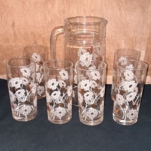 #teaset gelas kristal #france teko cangkir lama #vinatage lawas #panjangan jadul #hiasan