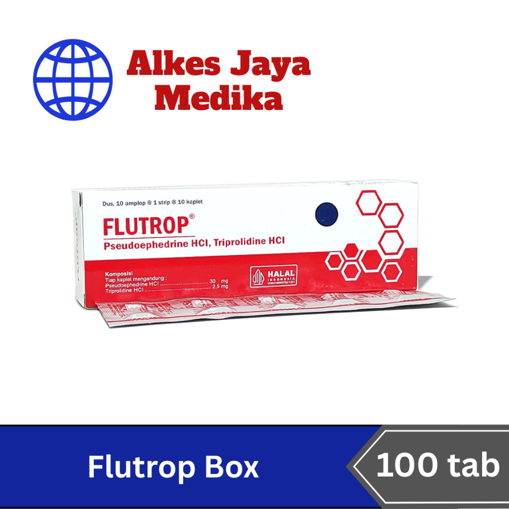 Flutrop Box Isi 100  Tablet - Obat Flu