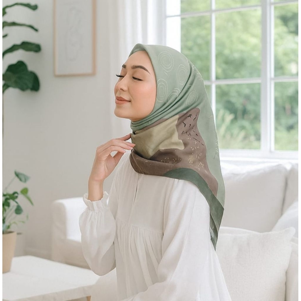 PROMO / PAULA SAGE / JILBAB VOAL MOTIF / GROSIR HIJAB / HIJAB SEGI EMPAT / VOAL MOTIF / DEENAY KW / 