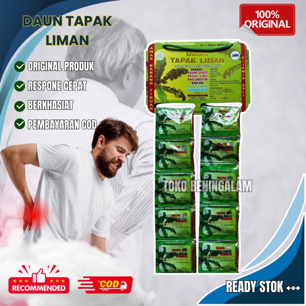 

Tapak Liman Kapsul Asam Urat Pegal Linu Ampuh