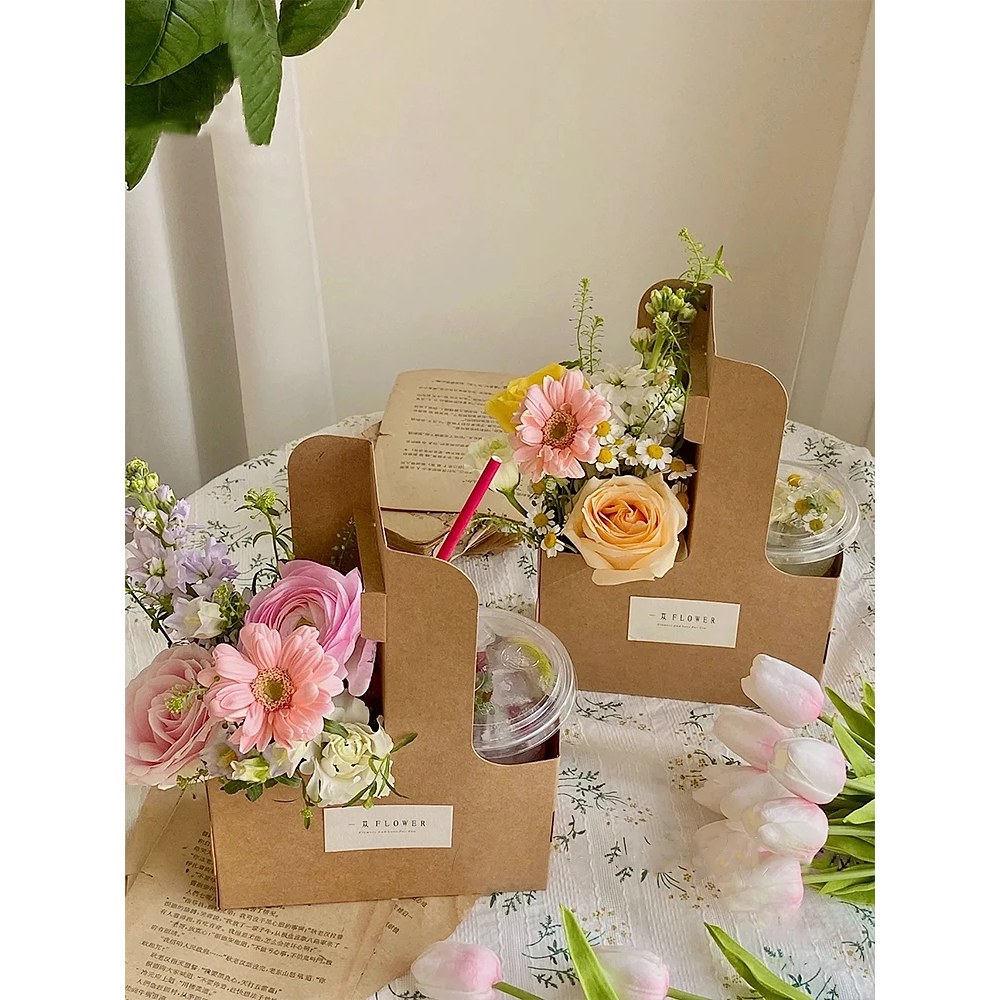 

coffee florist bag kotak bunga flower box kopi papper bag bunga tenteng gift coffee handy bag florist