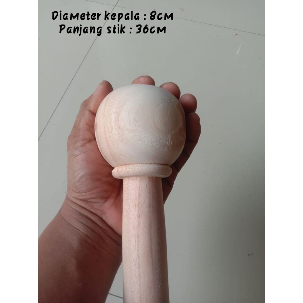 Pemukul bedug/ tabuh bedug (stik bedug) bahan kayu minimalis