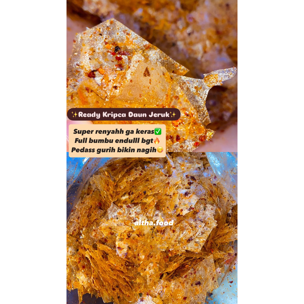 

KRIPCA PEDAS GURIH DAUN JERUK 250 GRAM 1/4KG