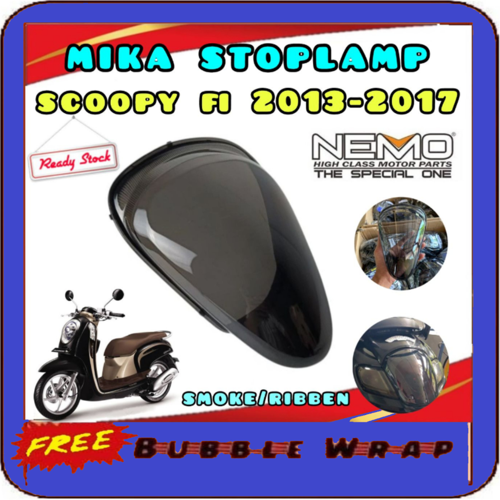 VARIASI MIKA STOPLAMP LAMPU BELAKANG SCOOPY FI 2013 2014 2015 2016 2017 SMOKE
