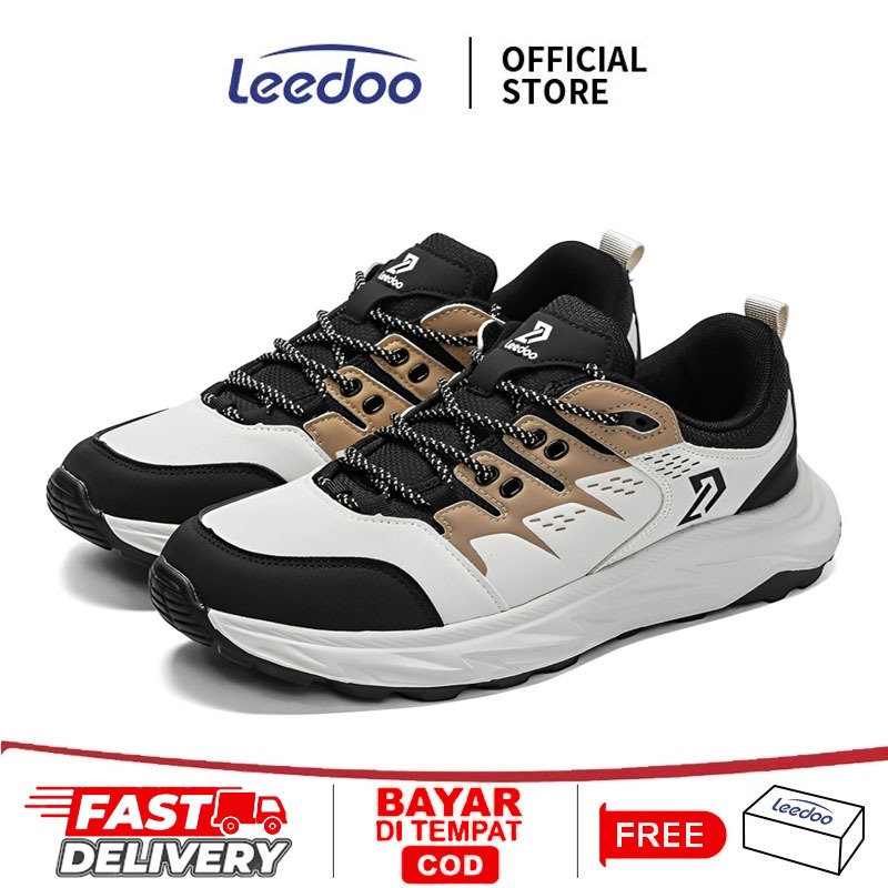Leedoo Sepatu Sneakers Pria Sepatu Hiking Pria Casual Kasual Boots Original Hiking Gunung MH222