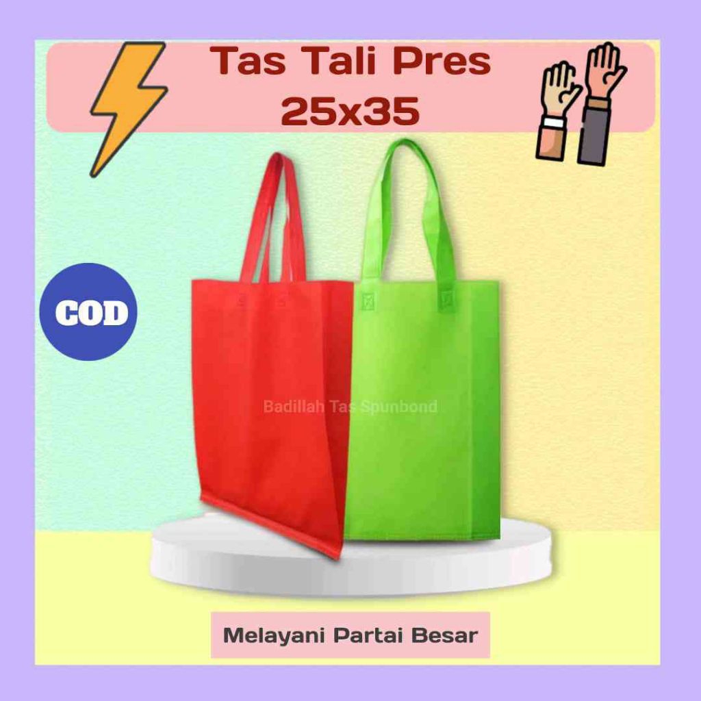 

Tas Spunbond ukuran 25x35 | Goodiebag 25x35cm Lusinan Murah