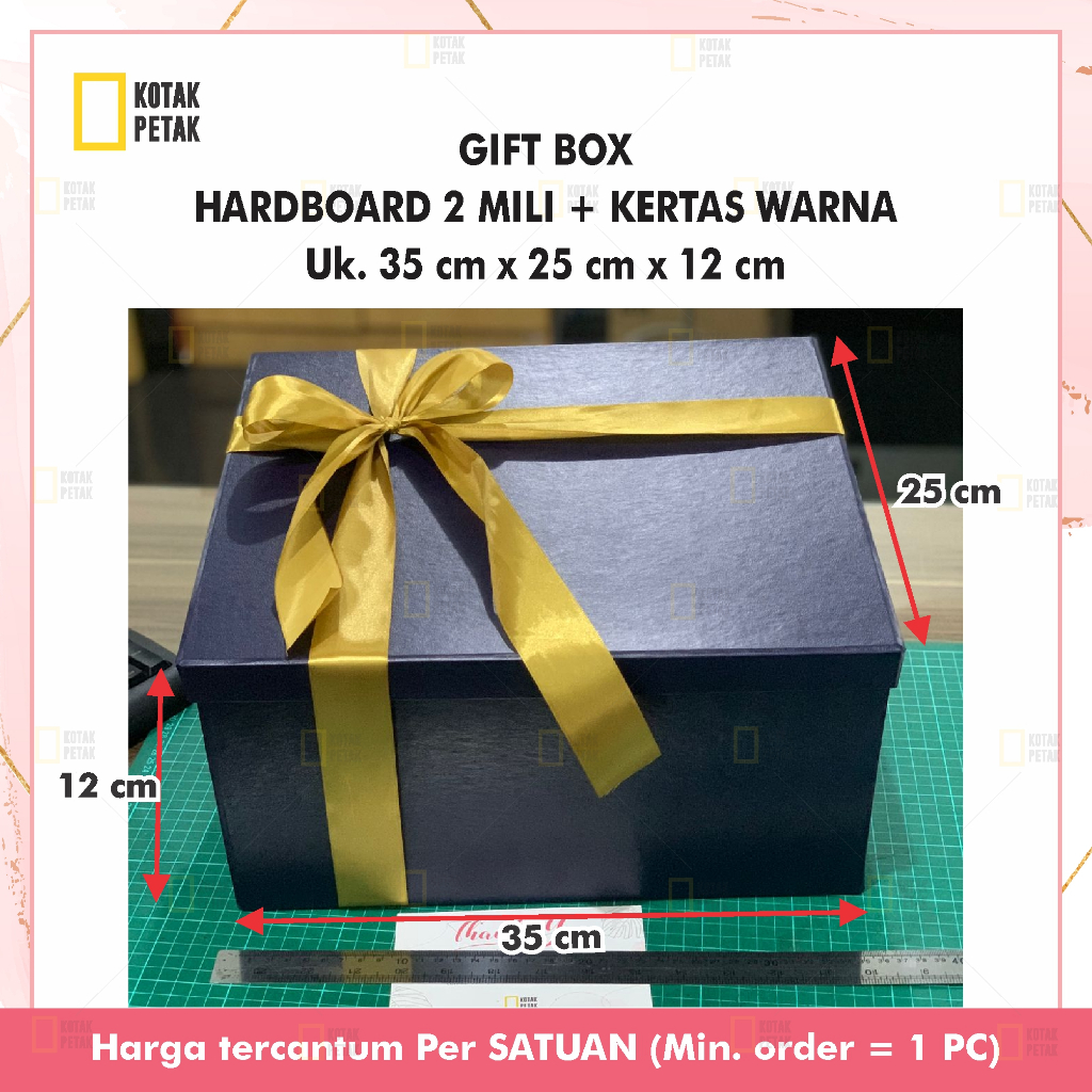 

Giftbox 35 x 25 x 12 cm / Hardbox souvenir / Kotak hampers / kotak kado PIta