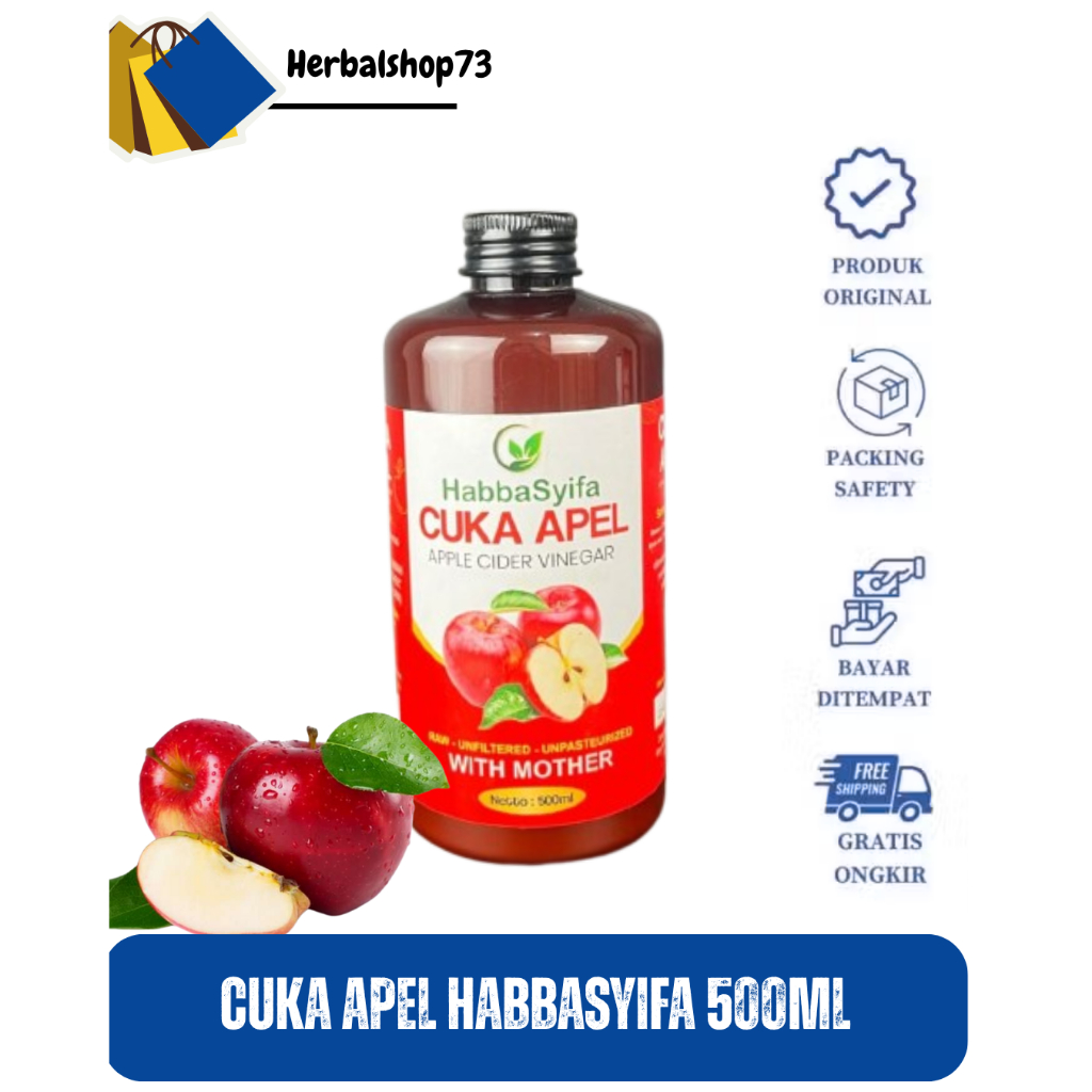 

Cuka Apel Asli Habbasyifa 500 ml | Cuka Apel Untuk Diet Penurun Berat Badan | Cuka Halal dan Murah