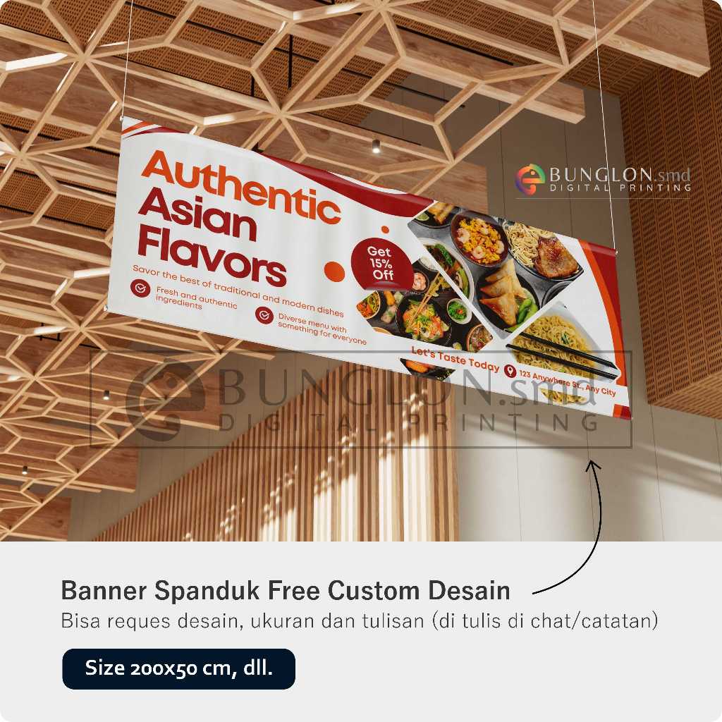 Spanduk Warung Makanan Free Custom Desain