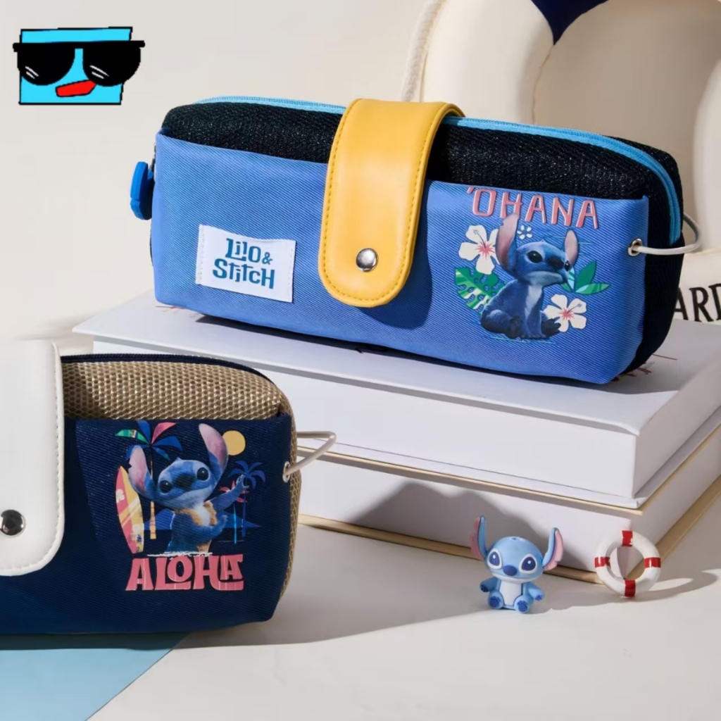 

Stitch pencil case, children's large capacity double-layer multifunctional student stationery bag, storage bag