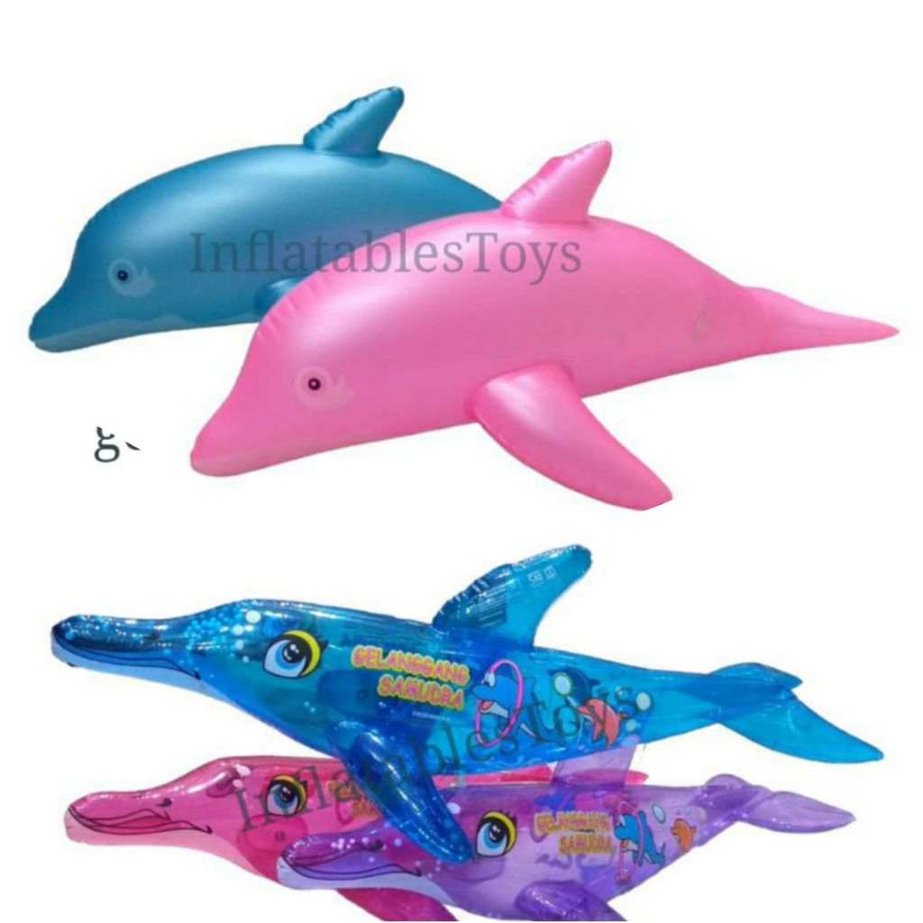 Mainan Tiup Anak Lumba Lumba Metalik Mini/TransparanBesar LkL