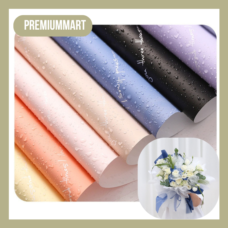 

20 LEMBAR Flower Wrapping Paper Matte Solid Cellophane Kertas Buket Bunga Dua Warna Bi Color KB055