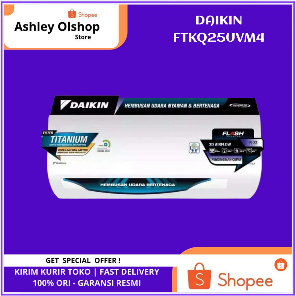 AC DAIKIN THAILAND 1PK | DAIKIN FLASH INVERTER | DAIKIN FTKQ25UVM4