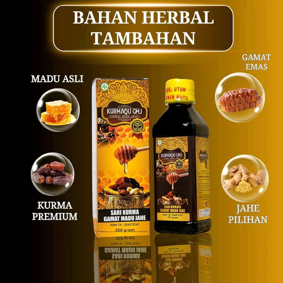 

Kurmaqu GMJ Sari Kurma Madu Gamat Dan Jahe Untuk Anak Dan Dewasa Sudah BPOM Halal Isi 350 Gram Sari Kurma Kurmaqu Suplemen kesehatan
