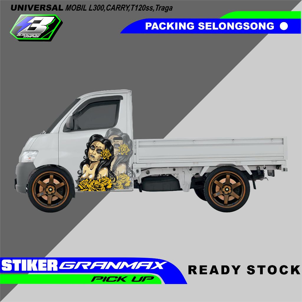 STIKER CUTTING DECAL PINTU SAMPING MOBIL PICK UP GRANDMAX BLINDVAN L300 CARRY FUTURA PICK-STIKER DEC