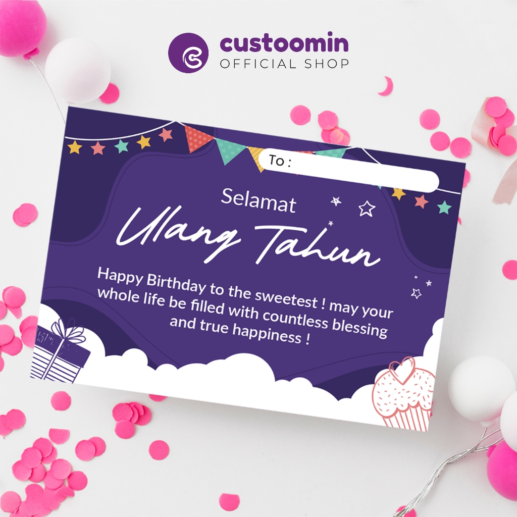 

Custoom.in - Kartu Selamat Ulang Tahun - Happy Birthday Card - Custom