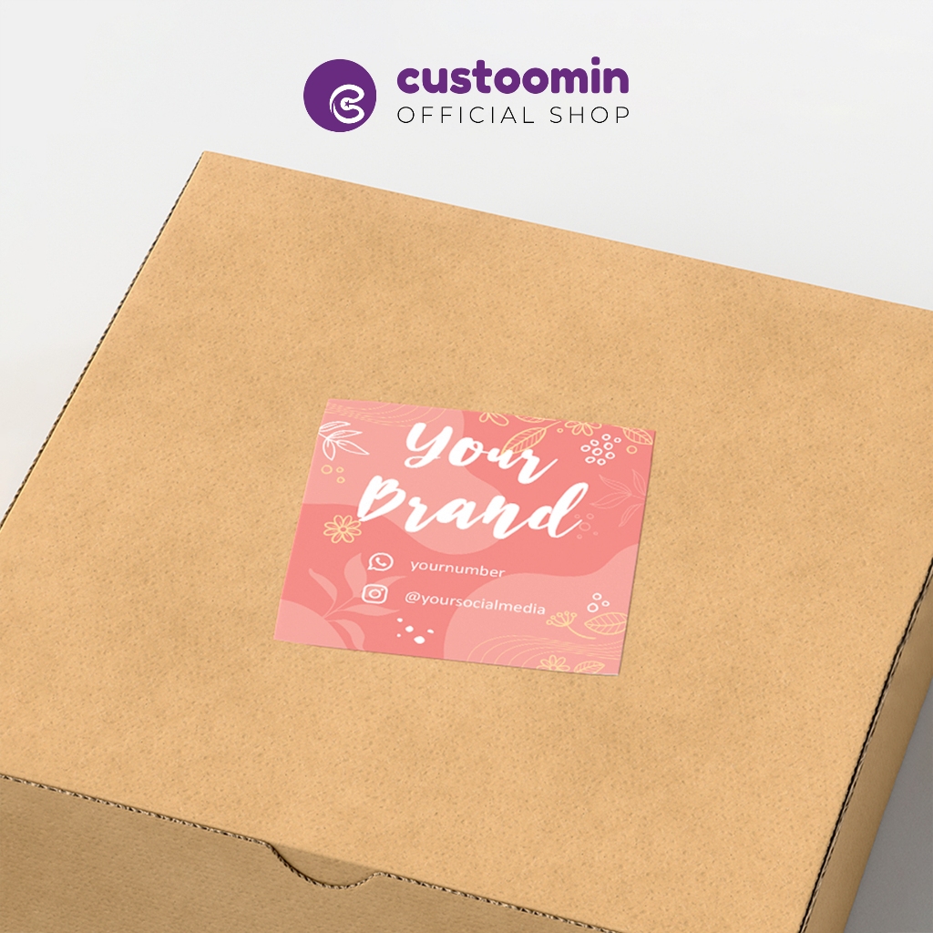 

Sticker Label Brand #Bentuk Kotak - Label Makanan - Custom