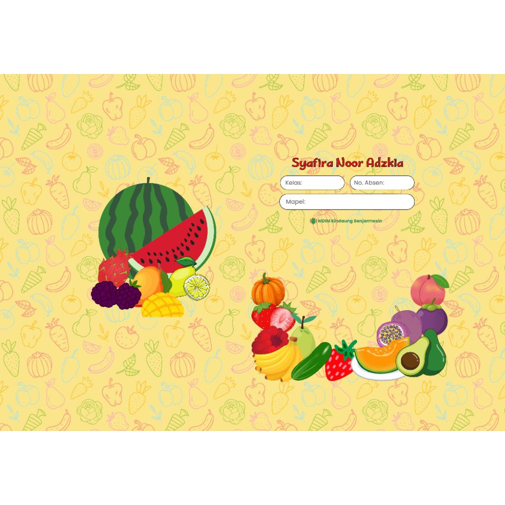 

Sampul buku estetik seri buah&sayur