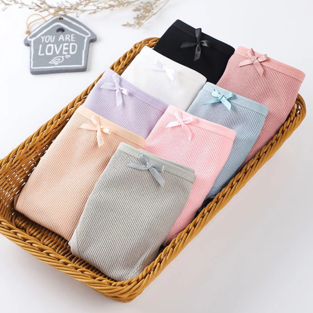 SWAN BCD878 Celana Dalam CD Wanita Seamless Underwear Cewek Variasi Pita  Mix 3Pcs Jepang Premium