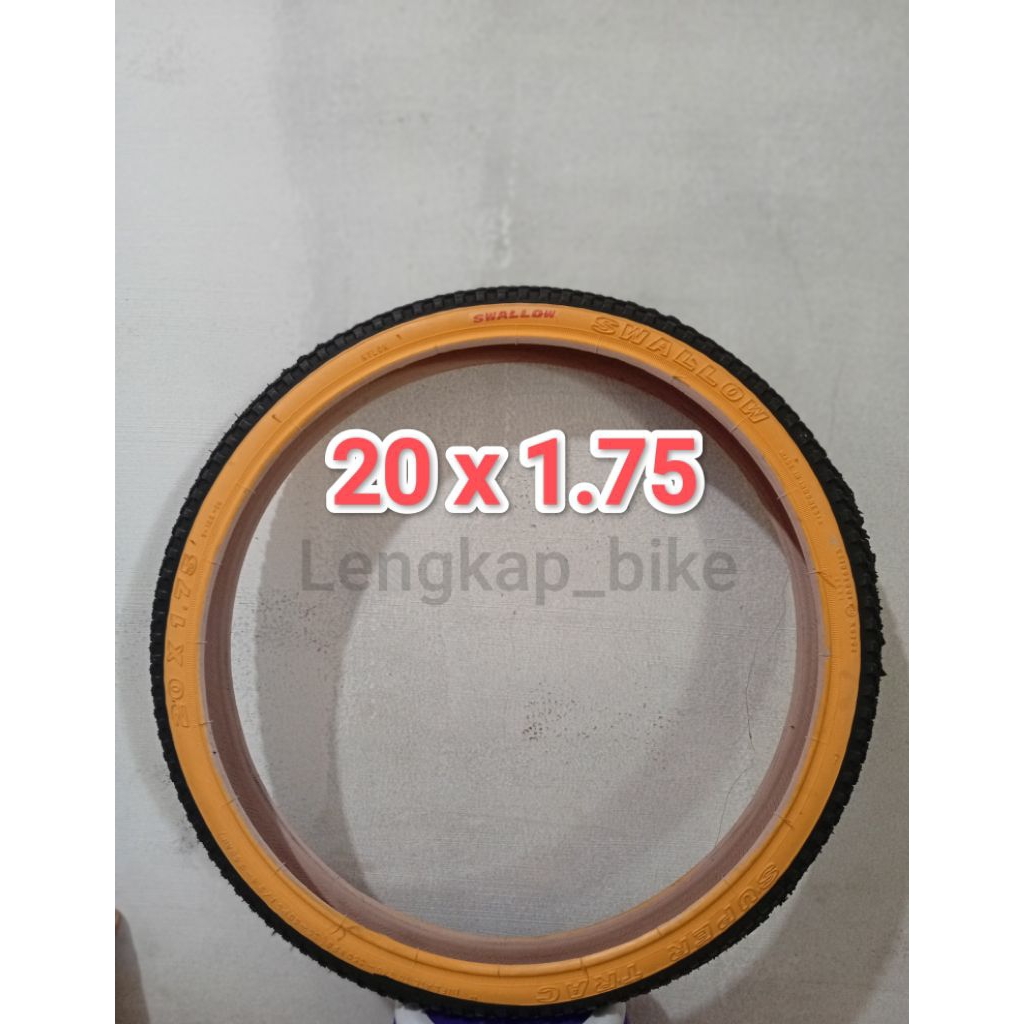 Ban Luar Sepeda 20 x 1.75 Swallow Super Trac ORIGINAL BAN LUAR SEPEDA 20 X 1.75 SWALLOW 20 X 1.75 20
