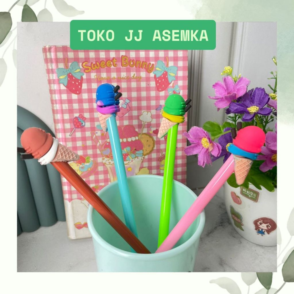 

PULPEN GEL ICE CREAM LUCU UNIK KARAKTER ALAT TULIS SEKOLAH MURAH COD