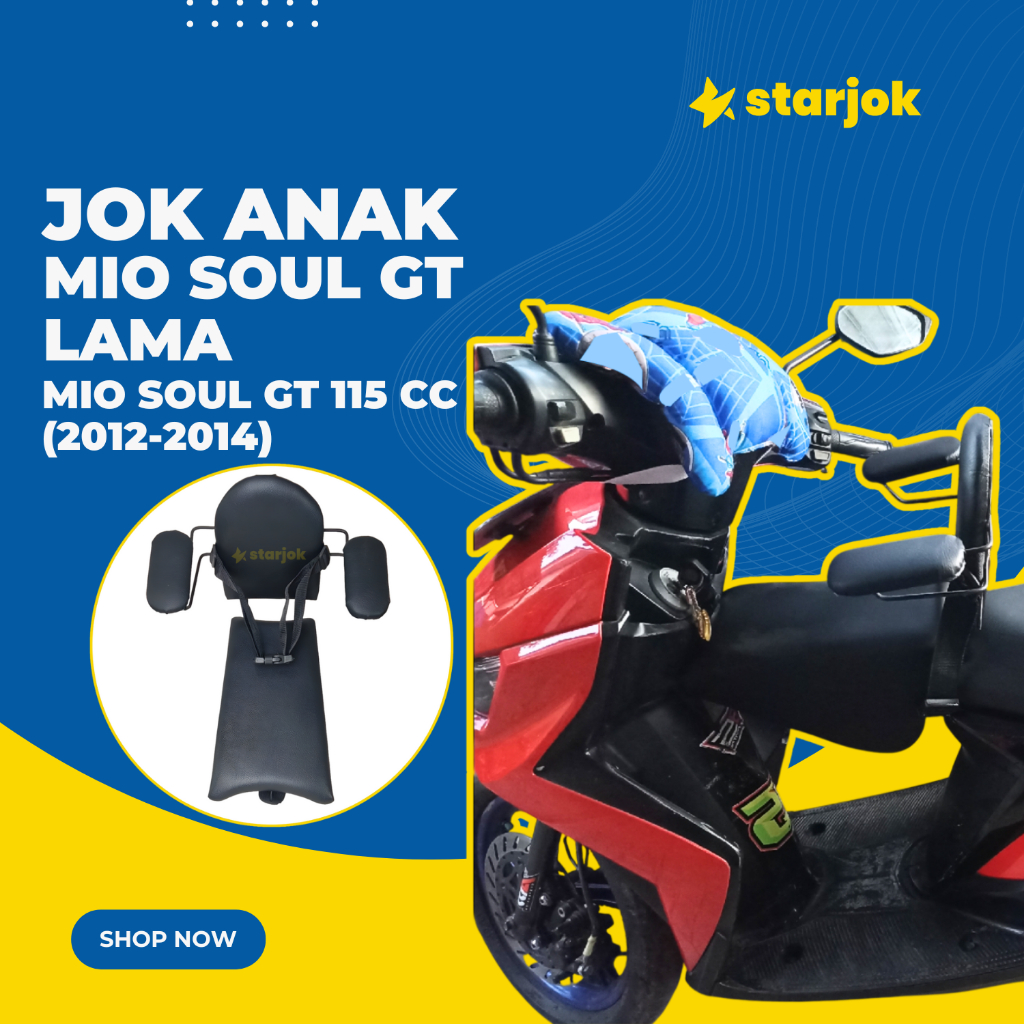 Jok Boncengan Anak Motor Mio Soul Gt Lama Mio Soul GT 115 CC 2012 - 2014 Plus Besi Sandaran Tangan &