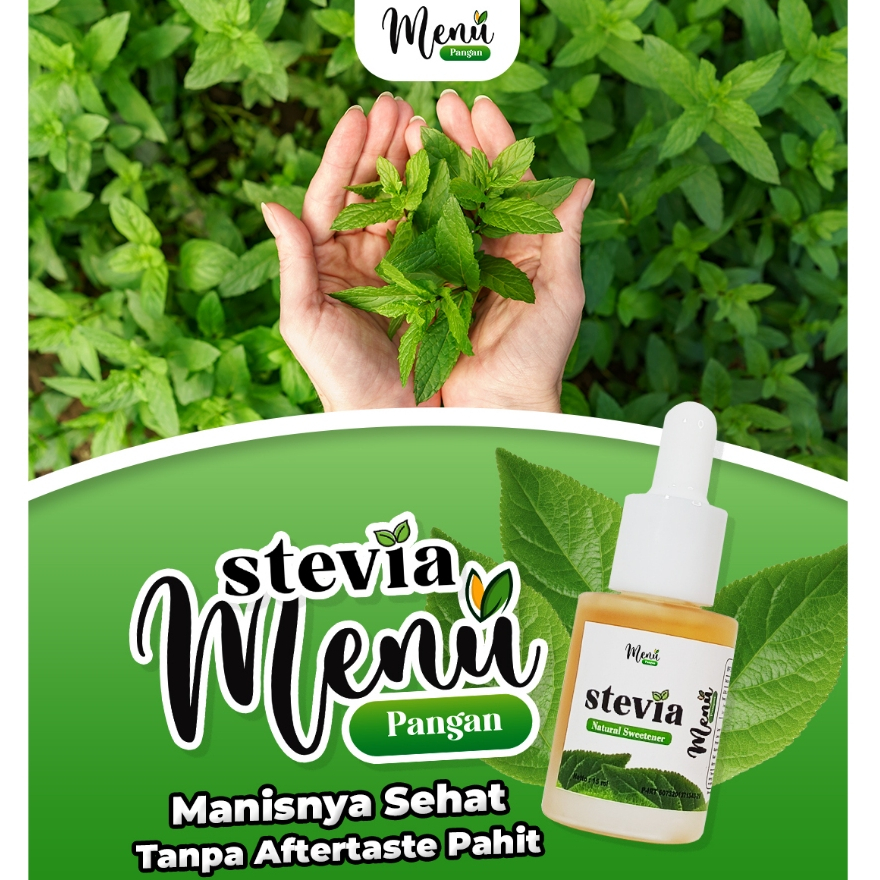 

STEVIA Pemanis Alami Pengganti Gula Nol Kalori MenuPangan - Stevia Cair Tetes 15ml Original