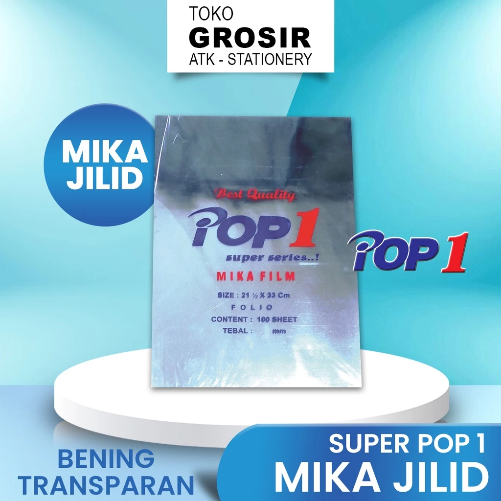 

Mika Jilid Film POP1 Folio Bening 1 PACK (100 Lembar) 2