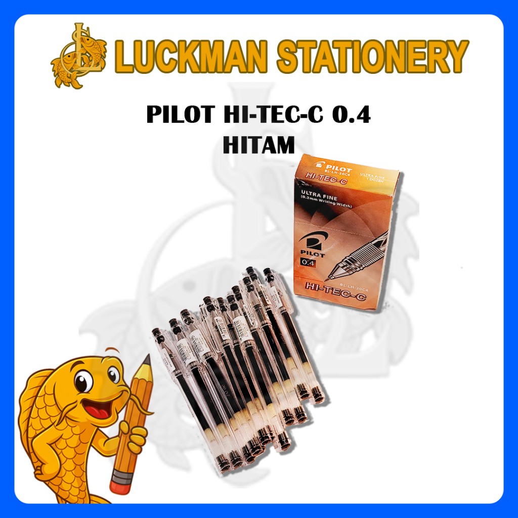 

LUCKMAN STATIONERY - BALLPOINT/PULPEN HI-TECH PILOT 0,4 mm (1PACK ISI 12)