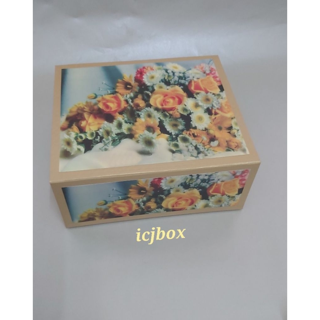

Box magnet motif bunga kuning 24,5 x21x10 cm hardbox