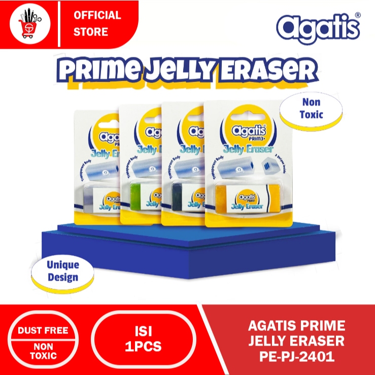 

ERASER | STIP | PENGHAPUS AGATIS PRIME JELLY ERASER B30 PE-PJ-2401 4 WARNA (1PCS)