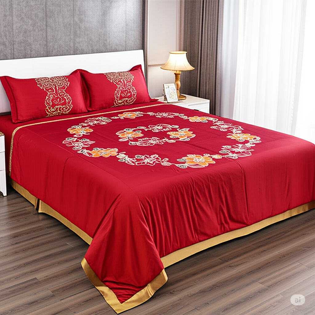 Sprei Batik Jadul Cap Kain Katun Tebel Super Adem Karet Elastis