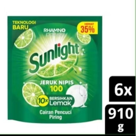sunlight sabun cuci piring 910 ml 1 karton isi 6pcs
