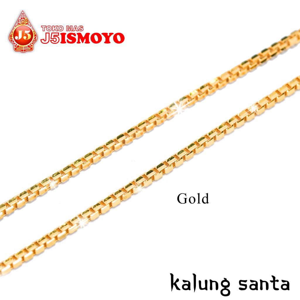 Kalung Emas Polos Santa Pria / Wanita J5 Ismoyo