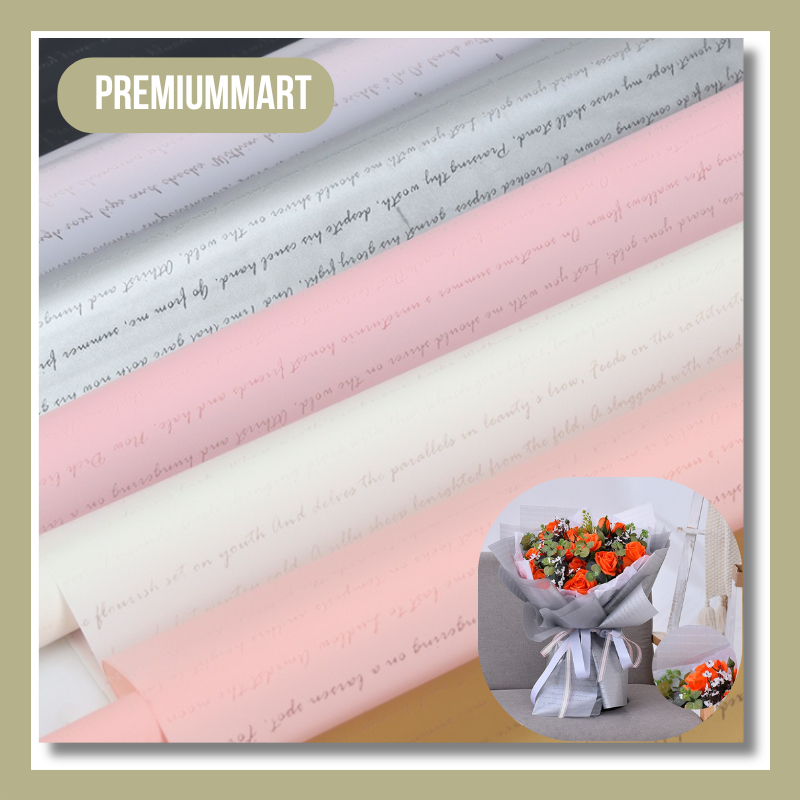 

15 LEMBAR Flower Wrapping Paper Bouquet Kertas Buket Cellophane Florist KB118