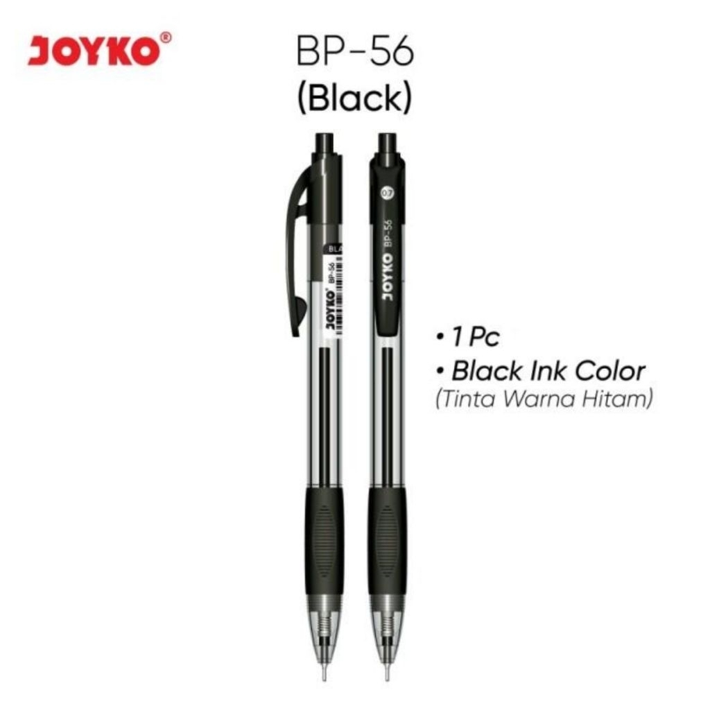 

Pulpen Gel JOYKO Cetek BP-56 0.7mm ( 1 pcs ) - HITAM