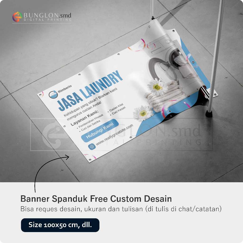 Banner Spanduk Jasa Laundry Free Custom Desain